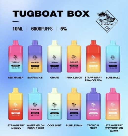 AIM Tugboat Box  15 Flavors 6000 Puffs Vape Disposables Wholesale