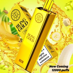 Smooth Hit Disposable Vape bling golden Golden12000