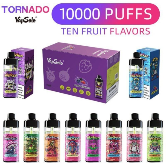 Competitive Pricing Vapsolo Tornado 10000 15000 Puffs Wholesale Disposable Vape Pen