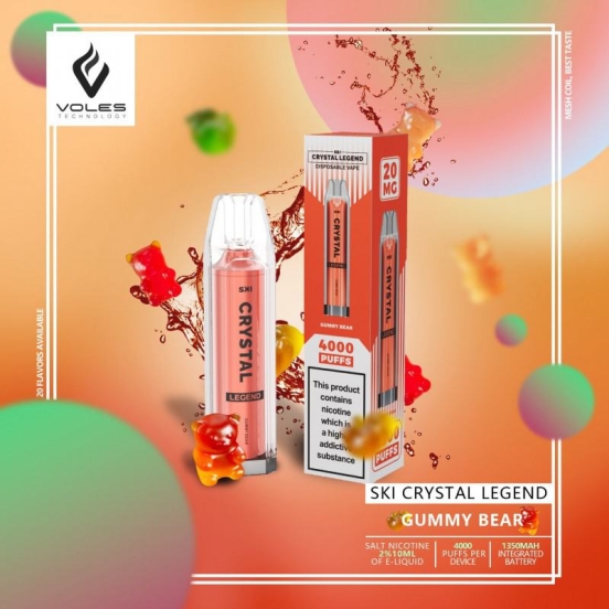 Best Selling volestech Ski Crystal Legend 4000 Puffs Wholesale Price Disposable Vape Pens