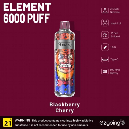 Ezgoing Ezgoing Fk03 Element About 7000 Puffs Disposable E-cigarette Nicotine