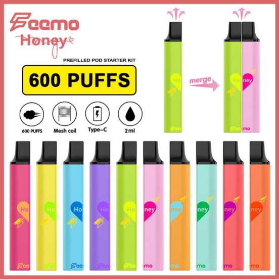 2024's Top Sellers Blizzard Feemo Honey Rechargeable 600 Puffs Wholesale Disposable Vapes