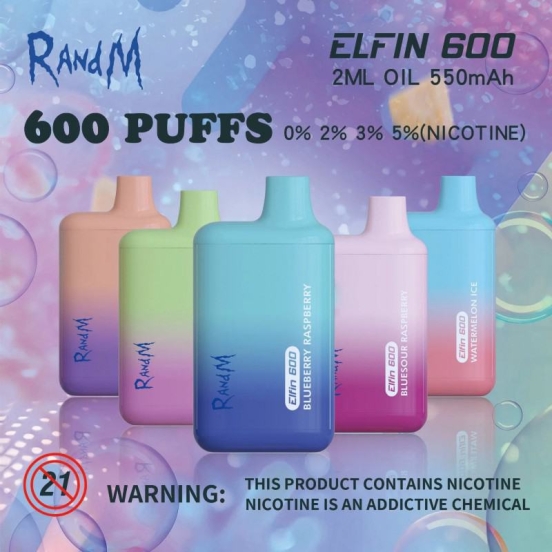 good price Randm elfin 600 puffs vape big puff pens plus