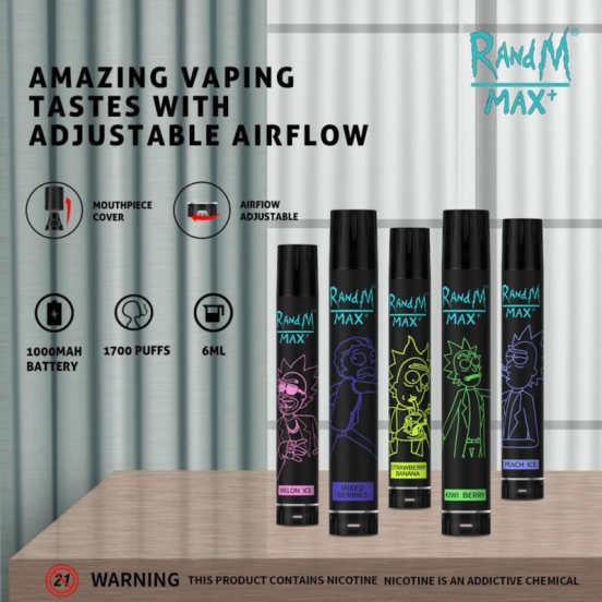 2024's Top Sellers R and M Wholesale Disposable Vape Bars R And M Max+ 1700 Puffs