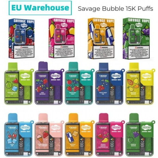 Top Picks 2024 Savage Puff Bubble 15000 15000+ Puffs Disposable E-cigarette