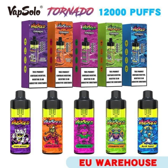 Wide Flavor Selection Vapsolo Disposable Vape Tornado 12000 Puffs