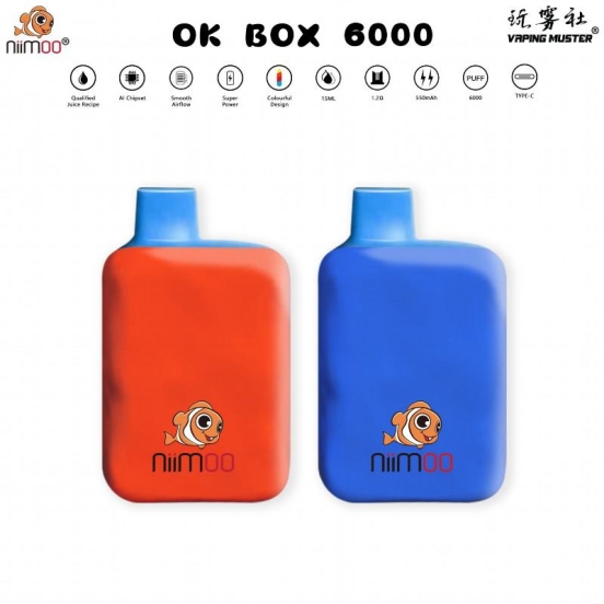 Top Sale Wholesale Vape Disposables Vaping Muster Ndokbox 6000 Puffs