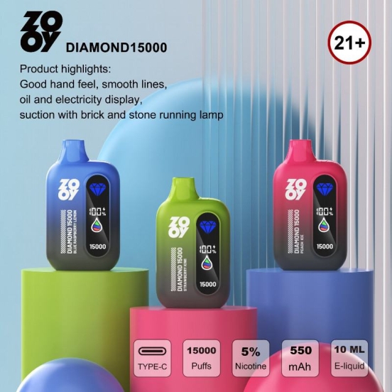 2024's Top SellersZooy Diamond 15000 6000 Puffs Disposable Vape Pens Wholesale