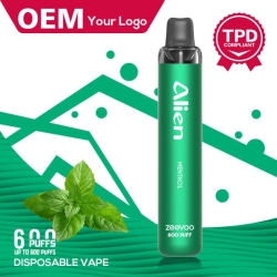 Your Logo Alien 600 Puffs Disposable Big Hit Vape