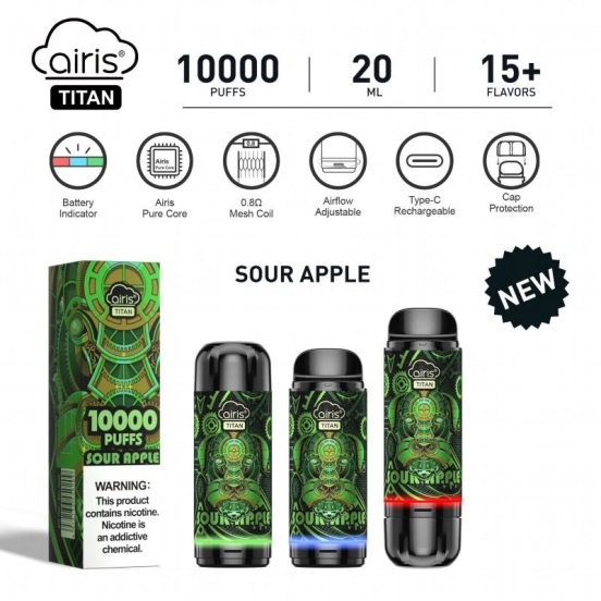 2024's Premium Vape Pen Mesii Visual Box 16000 Airis Titan 10000 Puffs Disposable Pen