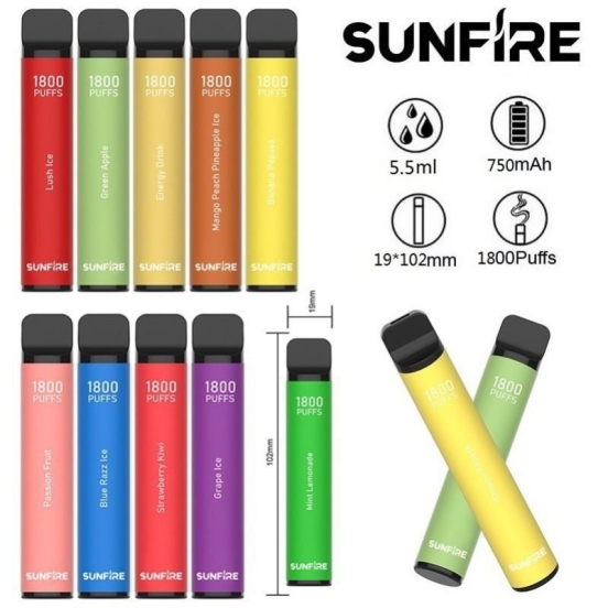 Best Selling Wholesale Disposable Vapes SUNFIRE C27 1800 Puffs