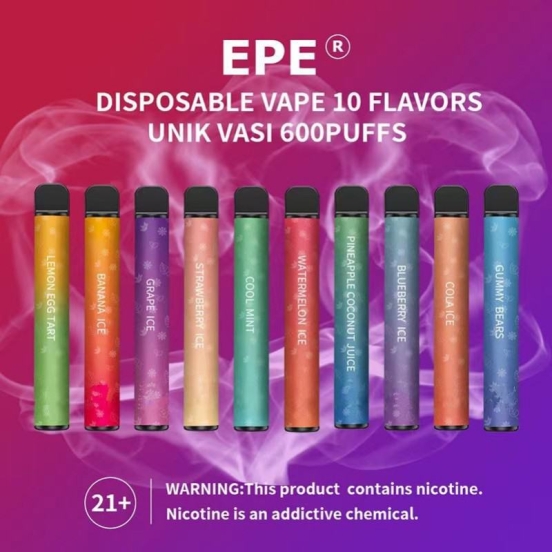 All Flavors Puff EPE 600 electronic Epe  Electronic 600 Puffs Disposable E-cigarette