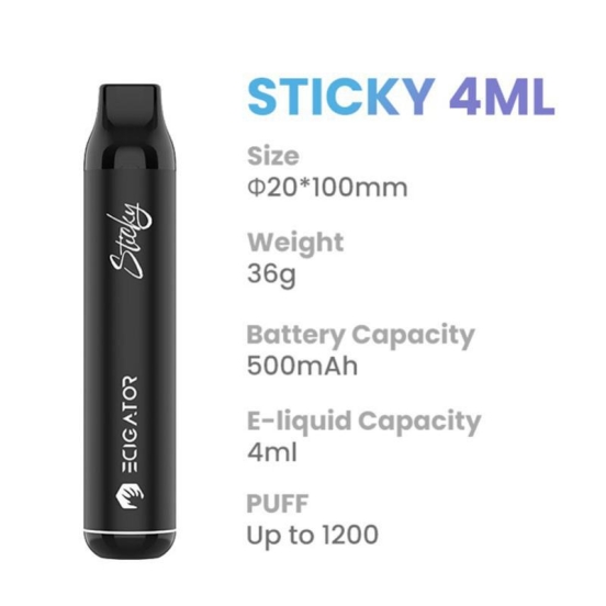 Authentic Puff eCigator Ecigator Sticky Pod Kit 1000eachvapepod Puffs Electronic Cigarette