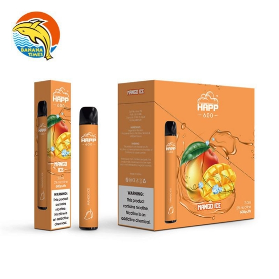 Wide Flavor Selection Banana Times Happ Vaporizer 600 Puffs Vape Pens Wholesale