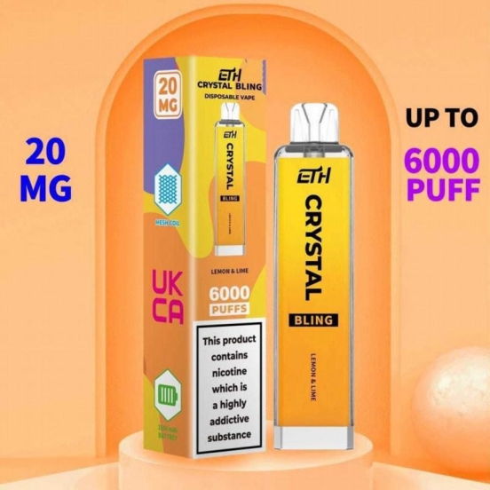 Smok Disposable Vapes Eth Crystal Bling 6000 Puffs Wholesale