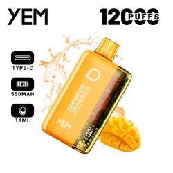 YEM Pen Vape Bm12s-96tz 12000 Puffs