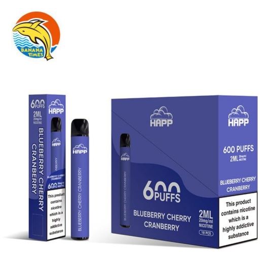 2024 Bulk Price Wholesale Price BANANATIMES/ Custom Happ -  Disposable Ecig 600 Puffs Vape