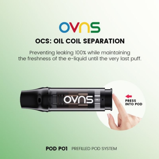 Top-notch Vaping Bar Ovns Pod P01 Empty Pod 953b 600 Puffs Disposable Vape