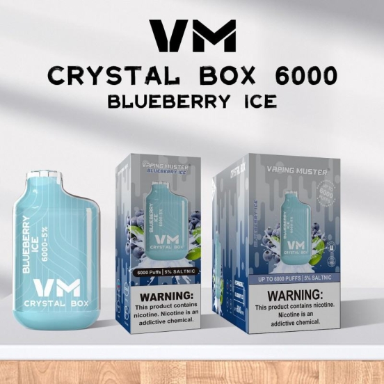 Superior Quality Vaping Muster Vmcrystalbox 6000 Puffs Disposable Vape Pod