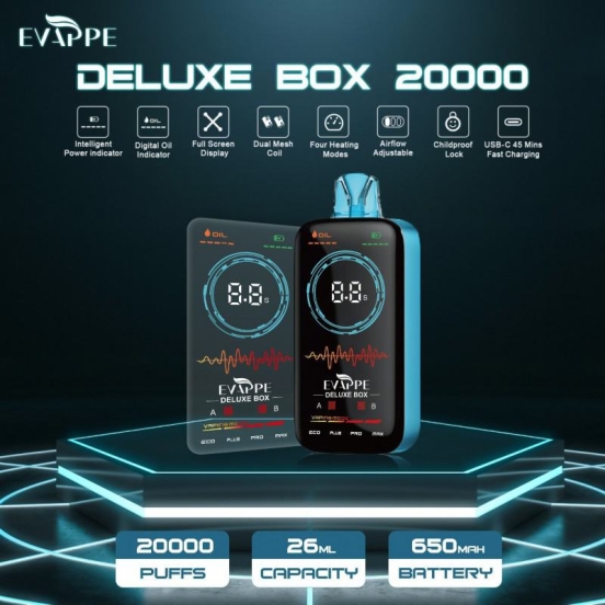 Top-notch Vaping Bang Evappe Deluxe Box 20000 Disposable Vape