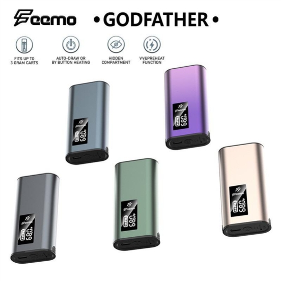 Top Selling Disposable Blizzard Vape Feemo Godfather 510 Battery Pen Wholesale
