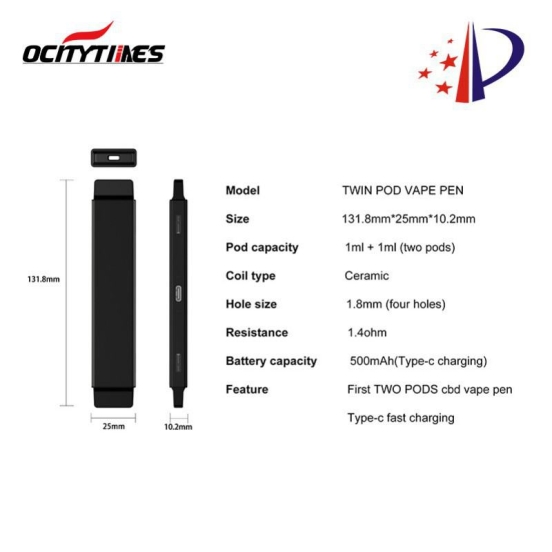 Ocitytimes Vape Pen Twin Pod