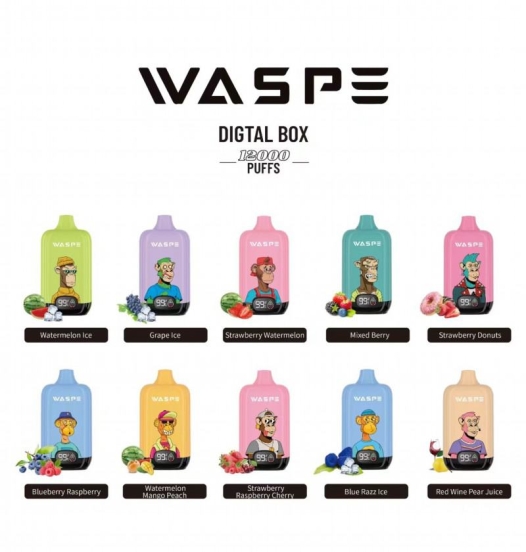 Premium Vape Pen Disposable Vapes Wholesale Waspe Digital Box 12000