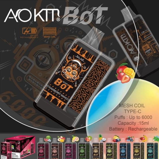Disposable Baish Vape Aokit Bot 6000 Brands