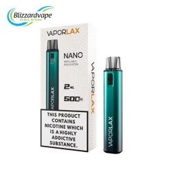 no Puff Vaporlax Nano Refillable 2ml Puffs Electronic Cigarette