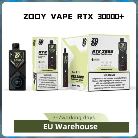 Disposable Zooy Bar Vape RTX + Puffs Wholesale Price Recharge