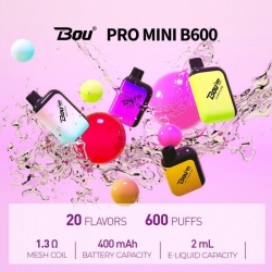 BOU Bou Pro Mini 600 Puffs Disposable Vape