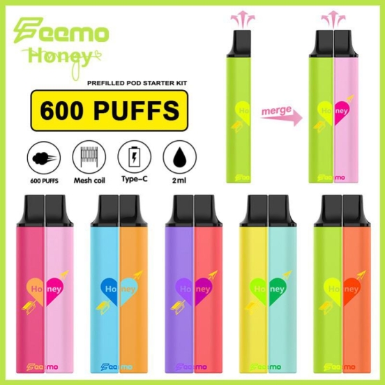 2024's Top Sellers Blizzard Feemo Honey Rechargeable 600 Puffs Wholesale Disposable Vapes