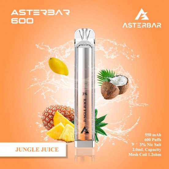 Wide Flavor Selection Aster Aster 600 Puffs Disposable Smooth Hit Vape