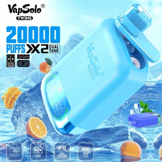 Vapsolo Twins 20000 Puffs Vape Big Puff Pen Plus