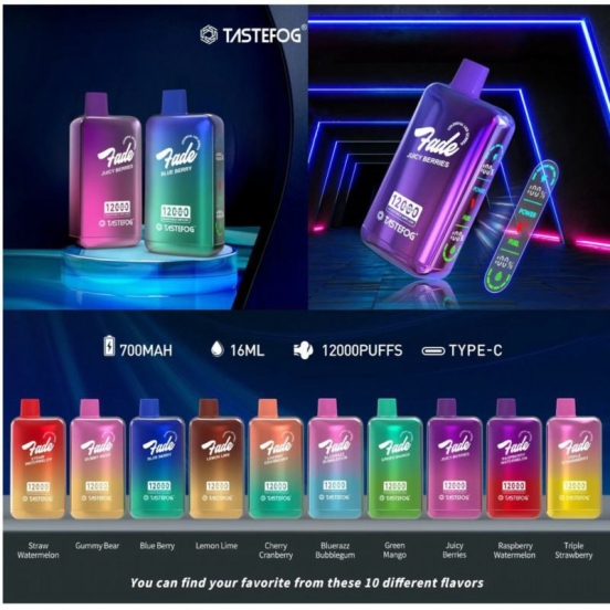 All Flavors Wholesale Vape Disposables TASTEFOG/OEM Tastefog Fade