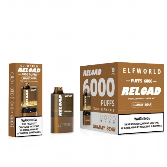 Elfworld Disposable Vape Pens Reload Kit Replace Pod 6000 Puffs