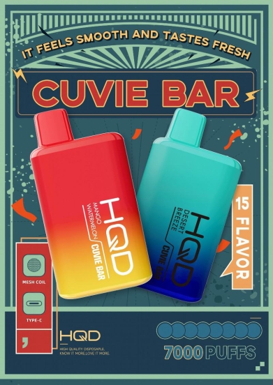 Customizable Hqd H092 Cuvie 7000 Puffs Vape