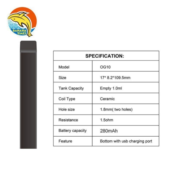 Wholesale Disposable Vape Pens Banana Times Og10 Dispsable
