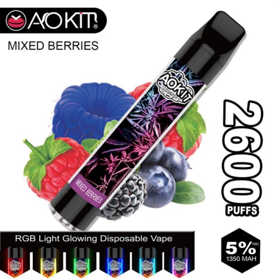 Wide Flavor Selection Wholesale Price Disposable Vapme Aokit Lux 2600 Vape Pens