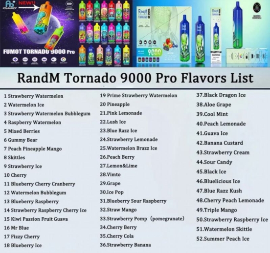 2024's Finest Vaping Wholesale Randm Tornado 9000 Pro Vape