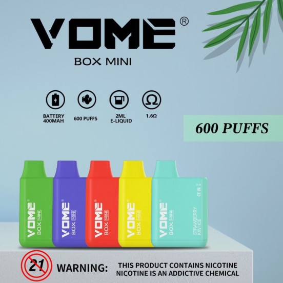 Top Selling VOME Vome Box Mini 600 Puffs Disposable Big Hit Vape