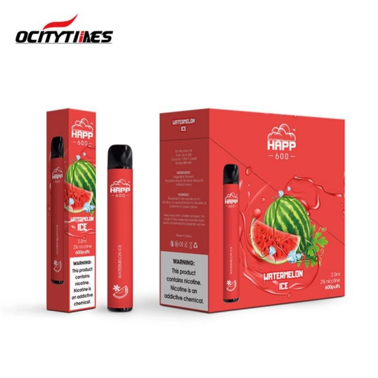 Good Price Ocitytimes Happ 600 Puffs Disposable Vape Wholesale Price