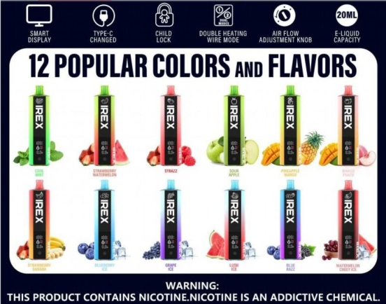 Top-notch Vaping Vape Pen Smok Irex 10000 Puffs Wholesale