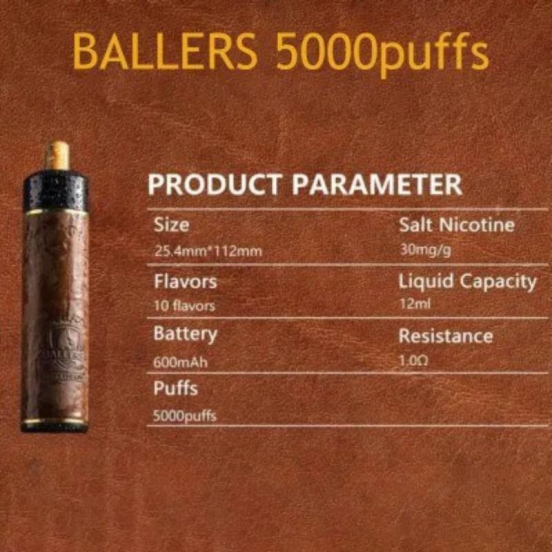 Oem Wholesale Vape Pen Ballers Ballers 5000 Puffs
