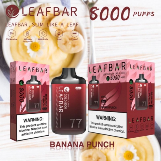 Premium Vape Pen Baish Leaf Gold 8000 Disposable Vape