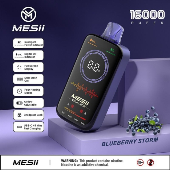 Disposable Vape Mesii Visual Box 16000 Messi Visual 16000 Puffs Brands