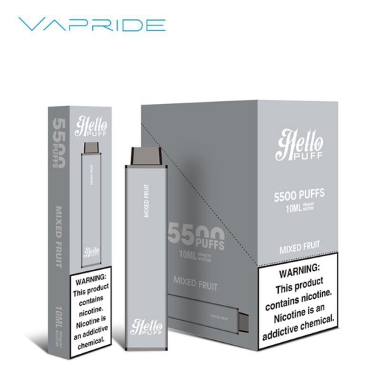 Premium VAPRIDE Pen Hello 5500 Puffs Hits Vape Puffs