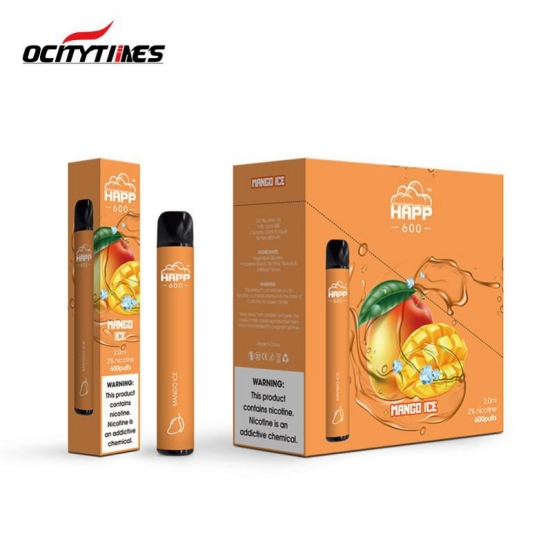 Good Price Ocitytimes Happ 600 Puffs Disposable Vape Wholesale Price