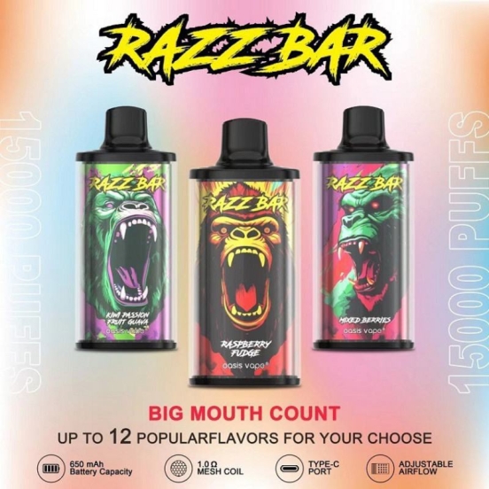 Bulk Pricing Disposable OEM ODM RAZZ Vape Razz 15000 Puffs Bar Wholesale