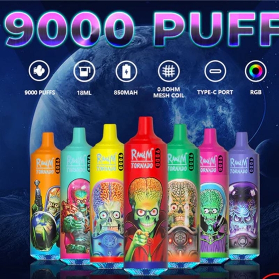 wide flavor selection Randm tornado 9000 6000 puffs bar